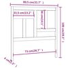 vidaXL Wezgłowie łóżka, 80,5x4x100 cm, lite drewno sosnowe