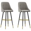 vidaXL Stołki barowe, 2 szt., jasnoszare, tapicerowane aksamitem