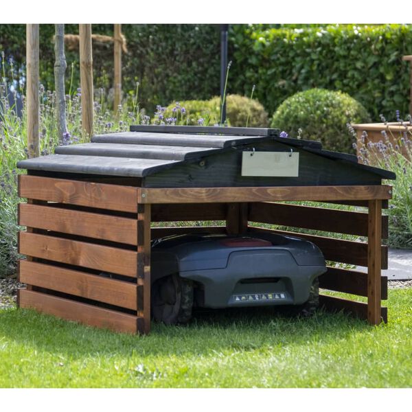 dobar Garaż dla robota do koszenia trawy, czarno-brązowy