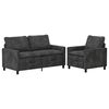 vidaXL Zestaw Sof 2 pcs ciemnoszary Poliester