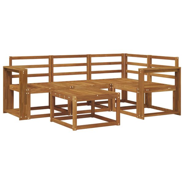 vidaXL Zestaw sof na zewnątrz 5 pcs Naturalny Lite Drewno Akacji
