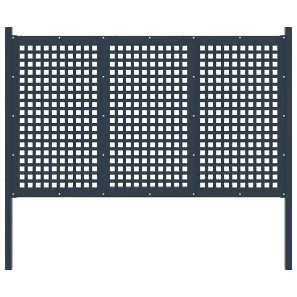 vidaXL Ogrodzenie ogrodowe stalowe 178x125 cm antracytowe