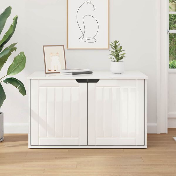 vidaXL Koty Dom Błyszcząca biel 85 x 55 x 50,5 cm