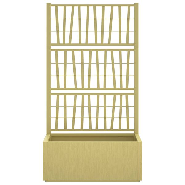 vidaXL Donica ogrodowa z trellem Zielony 80 x 36 x 140 cm PP