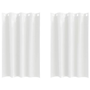 vidaXL Firany blackout z k&oacute;łkami 2 szt. Czysta Biała 175 x 140 cm