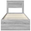 vidaXL Ramka ł&oacute;żka Szary Sonoma 100 x 200 cm Lite drewno sosnowe