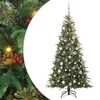 vidaXL Sztuczna choinka z zawiasami z podstawą Zielony 180 cm PE i PVC