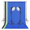 vidaXL Zestaw studyjny z lampami i tłami