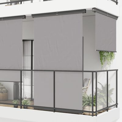 vidaXL Markiza boczna na balkon, 145x250 cm, szara