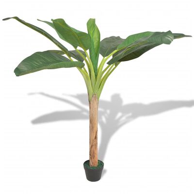 vidaXL Sztuczne drzewko bananowe z doniczką, 150 cm, zielone
