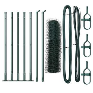 vidaXL Słupek ogrodzeniowy. zielony