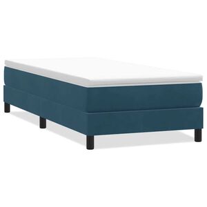 vidaXL Ł&oacute;żko typu Box Spring bez materaca Ciemnoniebieskie 80x210 cm