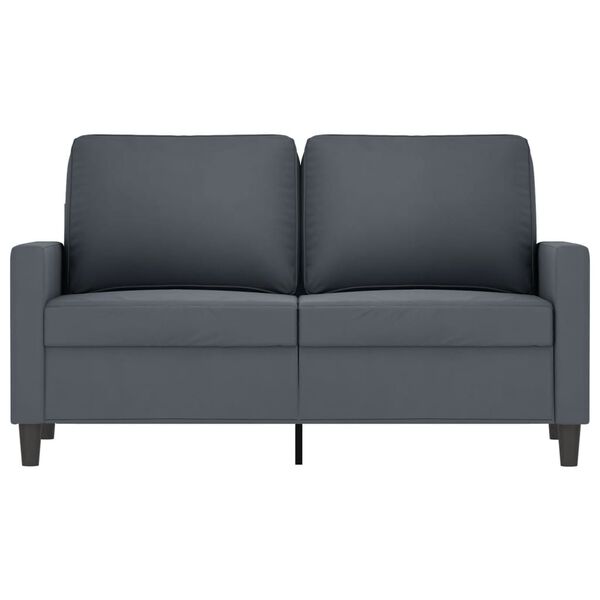 vidaXL Sofa 2-osobowa, ciemnoszary, 120 cm, tapicerowana aksamitem
