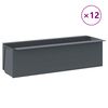 vidaXL Doniczki do palet, 12 szt., szare, 36x13,5x9,5 cm, PP