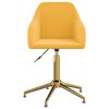vidaXL Obrotowe krzesła stołowe, 6 szt., żółte, obite aksamitem