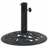 vidaXL Podstawa pod parasol, czarny i brąz, 9 kg, 40 cm, żeliwo