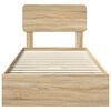vidaXL Ł&oacute;żko z miejscem do przechowywania Dąb Sonoma 100 x 200 cm