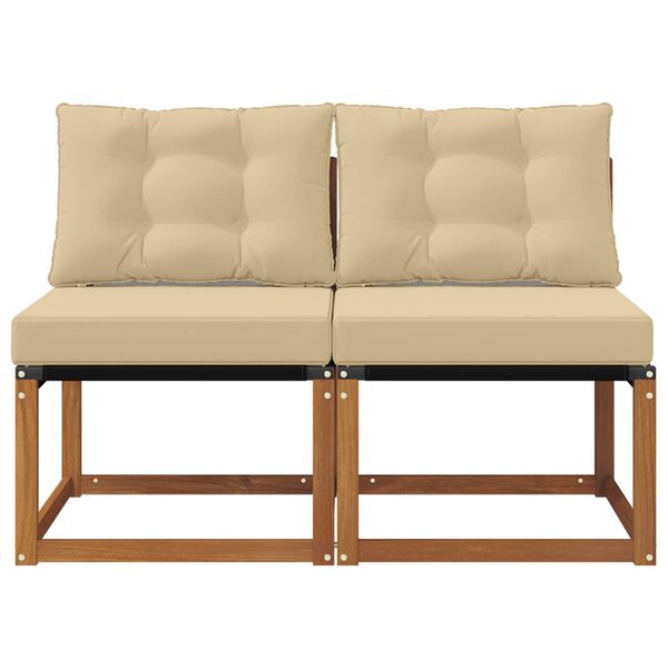 vidaXL 2 Sztuka Sofa środkowa na zewnątrz