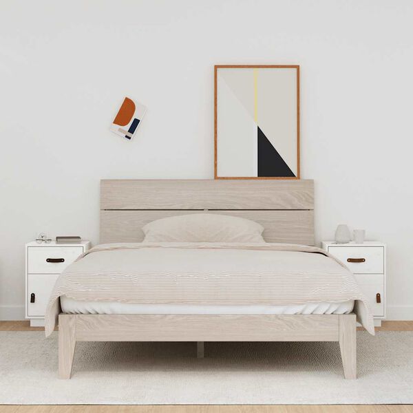 vidaXL Szafki nocne, 2 szt., białe, 40x34x55 cm, lite drewno sosnowe