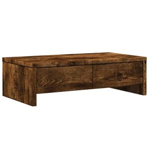 vidaXL Podstawka pod monitor, z szufladami, opalany dąb, 50x27x15 cm