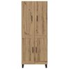 vidaXL Highboard 2 pcs Dąb rzemieślniczy 69,5 x 34 x 180 cm