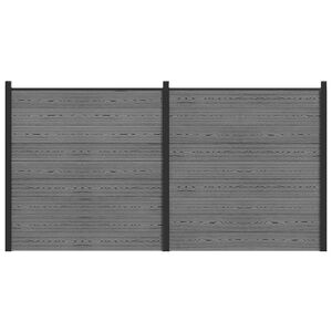 vidaXL Zestaw ogrodzeniowy 353 x 186 cm WPC i aluminium Szary
