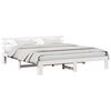 vidaXL Ramka ł&oacute;żka Z zagł&oacute;wkiem Biały 180 x 200 cm Lite drewno sosnowe