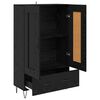 vidaXL Highboard Czarny Dąb 69,5 x 31 x 115 cm Materiał drewnopochodny