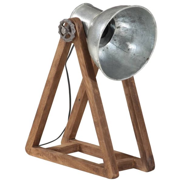 vidaXL Lampa stołowa, 25 W, srebrny vintage, 30x17x40 cm, E27