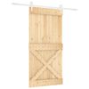 vidaXL Drzwi przesuwne Naturalne i białe 100 x 210 cm