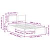 vidaXL Ramka ł&oacute;żka Czarny 120 x 200 cm Lite drewno sosnowe
