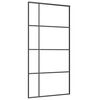 vidaXL Drzwi przesuwne z zestawem okuć czarne 102,5x205 cm ESG szkło