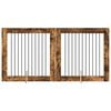 vidaXL Bramka dla ps&oacute;w z podp&oacute;rkami 2 pcs Dąb wędzony 100 x 100 cm