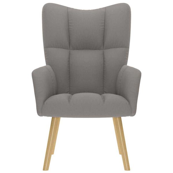 vidaXL Fotel wypoczynkowy, kolor taupe, obity tkaniną