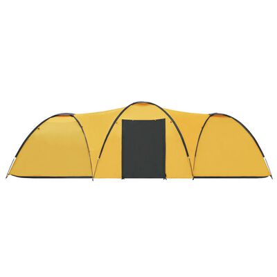 vidaXL Namiot turystyczny typu igloo, 650x240x190 cm, 8-os., żółty