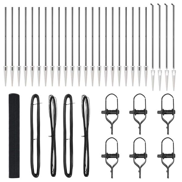 vidaXL Słupek ogrodzeniowy. Szary 50 x 1,4 m (siatka 25 x 25 mm)