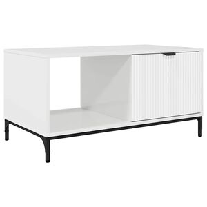 vidaXL Stolik kawowy Wysoki połysk biały 90 x 49 x 46 cm