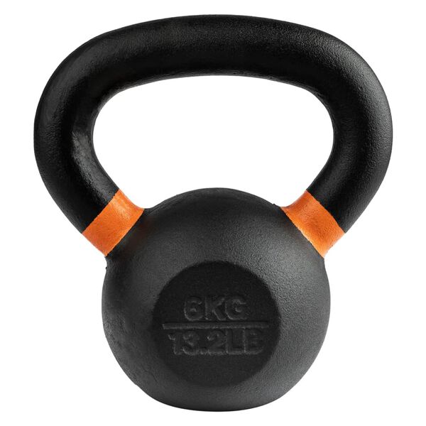 Wonder Core Kettlebell z powłoką, 6 kg, czarno-pomarańczowy
