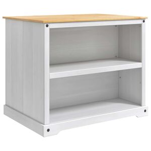 vidaXL Zestaw wysp kuchennych Biały i wosk miodowy 112 x 77 x 91,5 cm