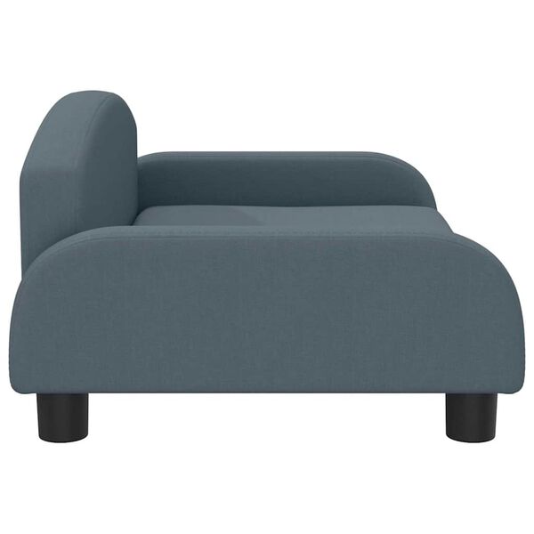 vidaXL Sofa dla dzieci, ciemnoszara, 70x45x30 cm, obita tkaniną
