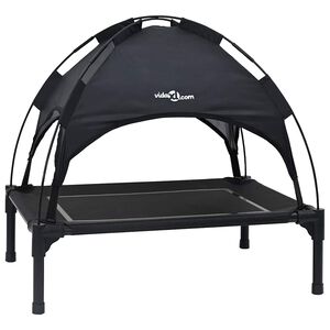 vidaXL Legowisko dla psa 71 x 64 x 71 cm Stal Czarny