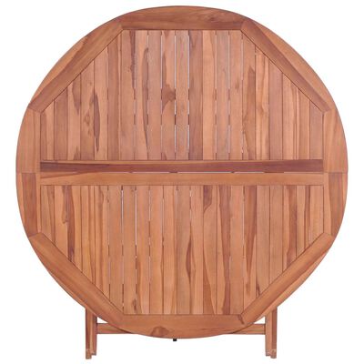 vidaXL Składany stół ogrodowy, 120x75 cm, lite drewno tekowe