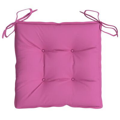 vidaXL Poduszki na krzesła, 2 szt., różowe, 40x40x7 cm, tkanina