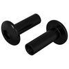 vidaXL Nakrętki Osłonowe 2 szt. Czarny M4 x 14,5 mm Metal