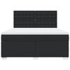 vidaXL Ł&oacute;żko kontynentalne z materacem, czarne, ekosk&oacute;ra 180x200 cm