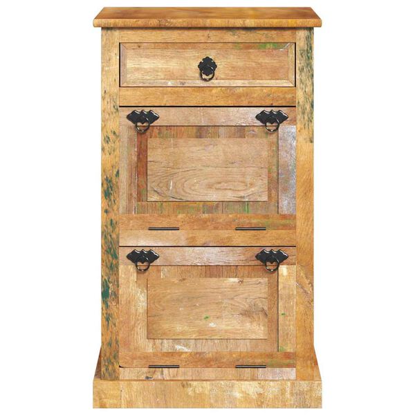 vidaXL Szafka na buty, 4-p&oacute;łki i szuflada, solidne drewno z odzysku