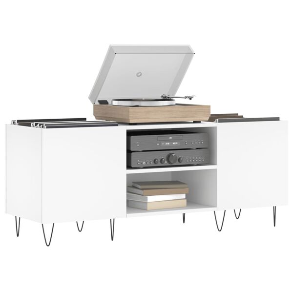 vidaXL Szafka na płyty, biała, 121x38x48 cm, materiał drewnopochodny