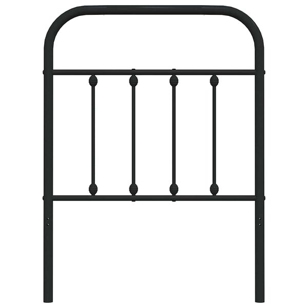 vidaXL Metalowe wymienne wezgłowie, czarne, 75 cm