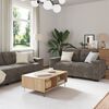vidaXL Sofa 3 pcs Ciemnoszary Tkanina lniana