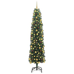vidaXL Sztuczna choinka z podstawą Zielony 180 cm PVC, stal i plastik